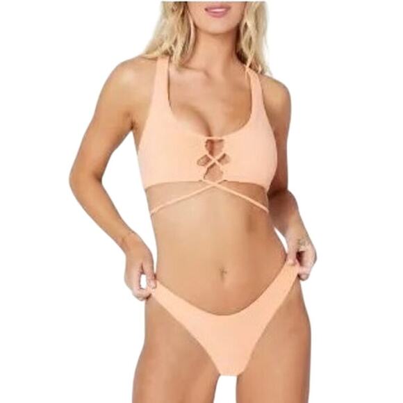 L*Space Tangy Terry Cabana Bitsy Bikini Bottom Small